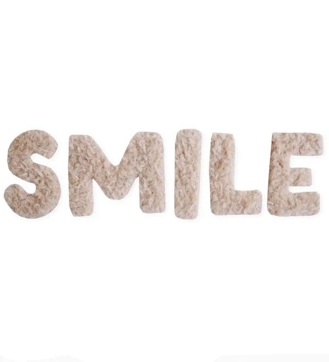 paul-clara-teddy-patches-smile-iron-on-chenille-17-cm image 1