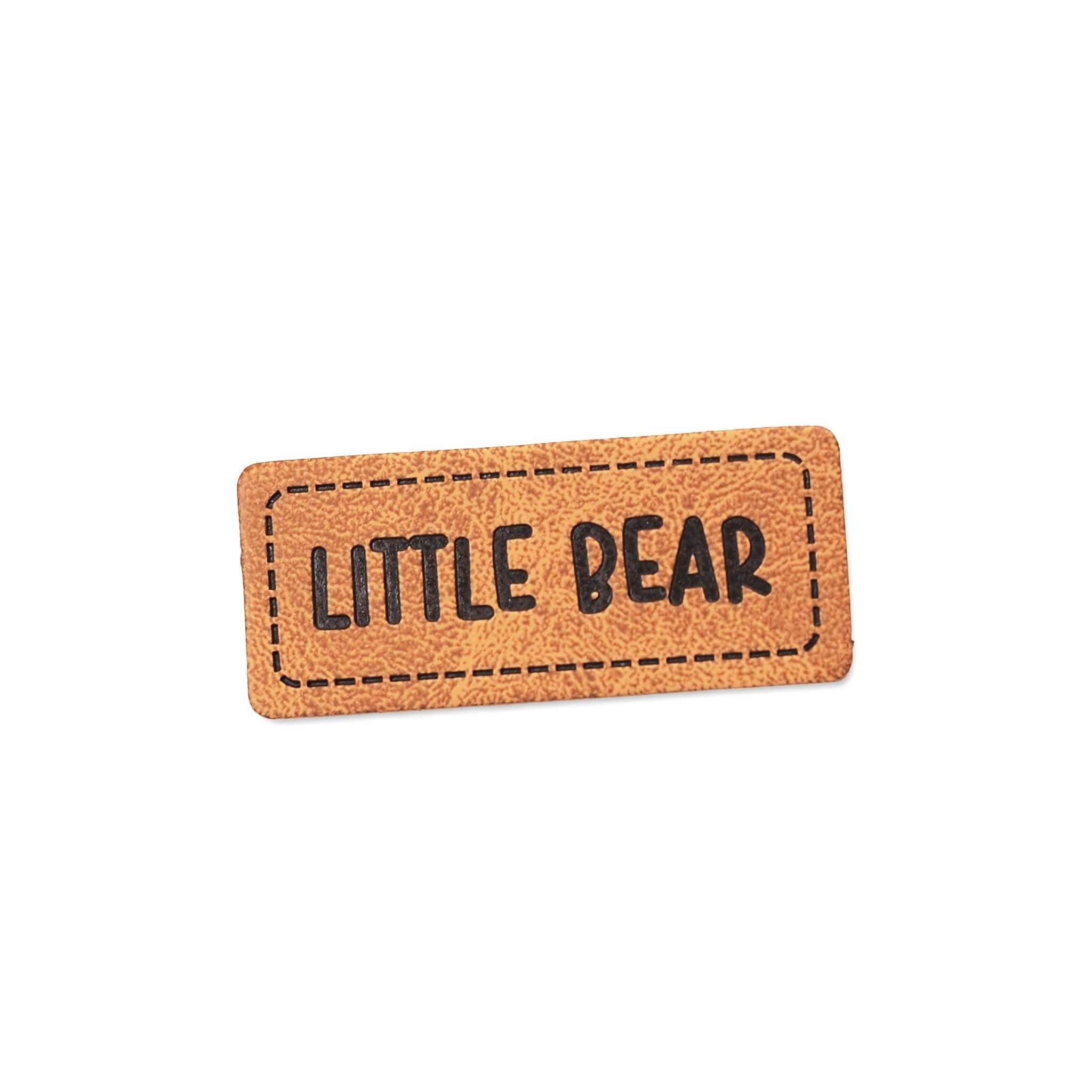 paul-clara-kunstlederlabels-little-bear-label-iron-on image 1
