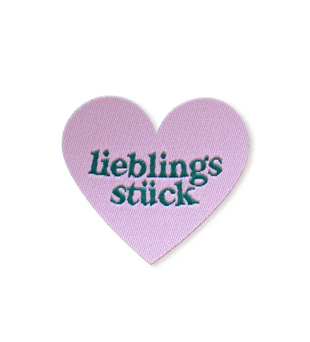 paul-clara-gewebte-patches-lieblingsst-ck-patch-dunkelgr-n-rosa image 1