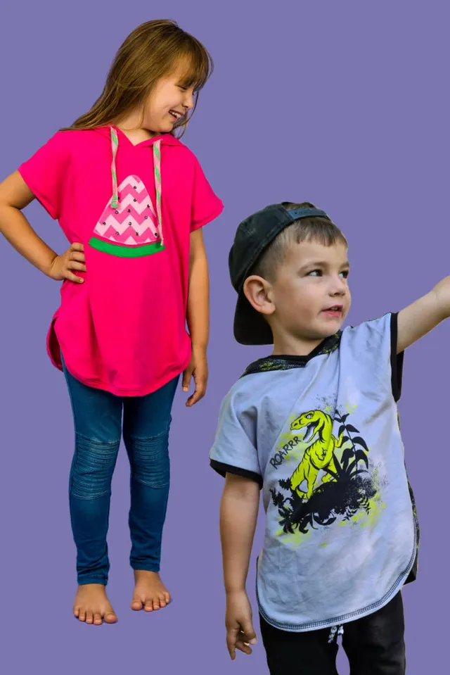 n-hfrosch-papierschnittmuster-kids-hoodie-pintar-kurzarm image 1