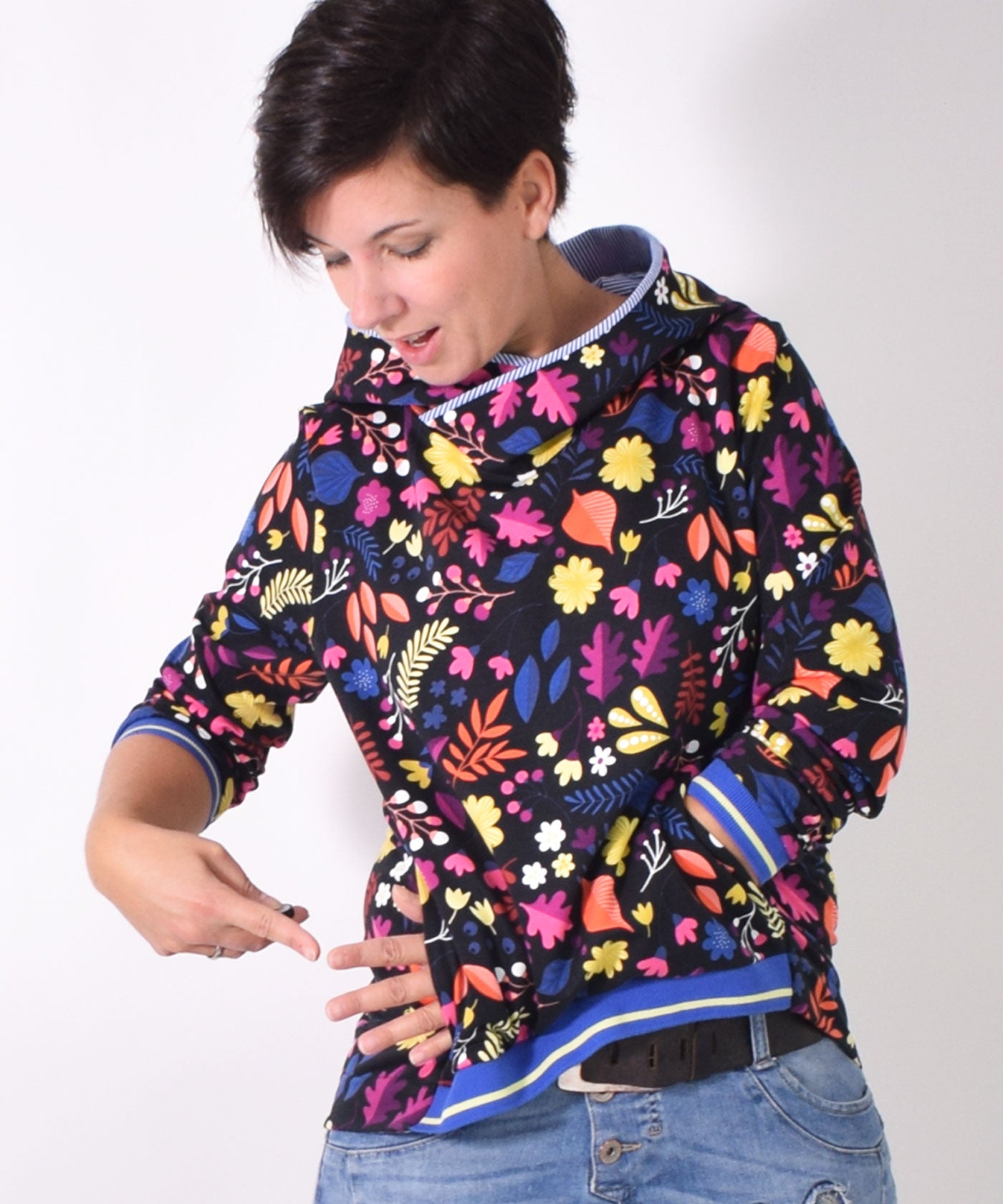 lenipepunkt-cuff-pulli-schnittmuster-pullover-xs-xxxl-kapuze-kurz image 3