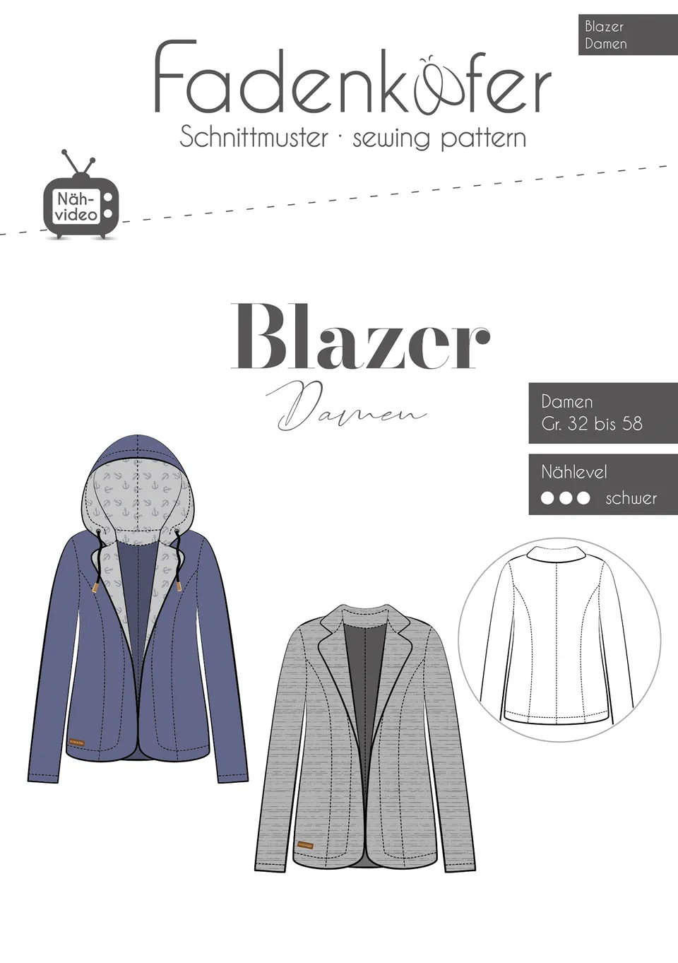 fadenk-fer-blazer-papierschnittmuster-damen-gr-32-58 image 1