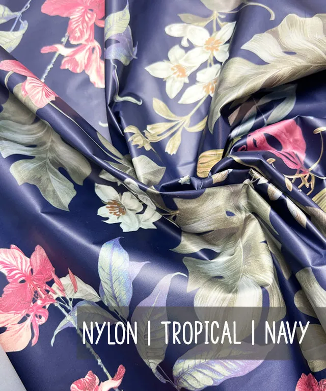 nylon-tropical-navy-windbreaker-stoff-meterware-65-g image 1