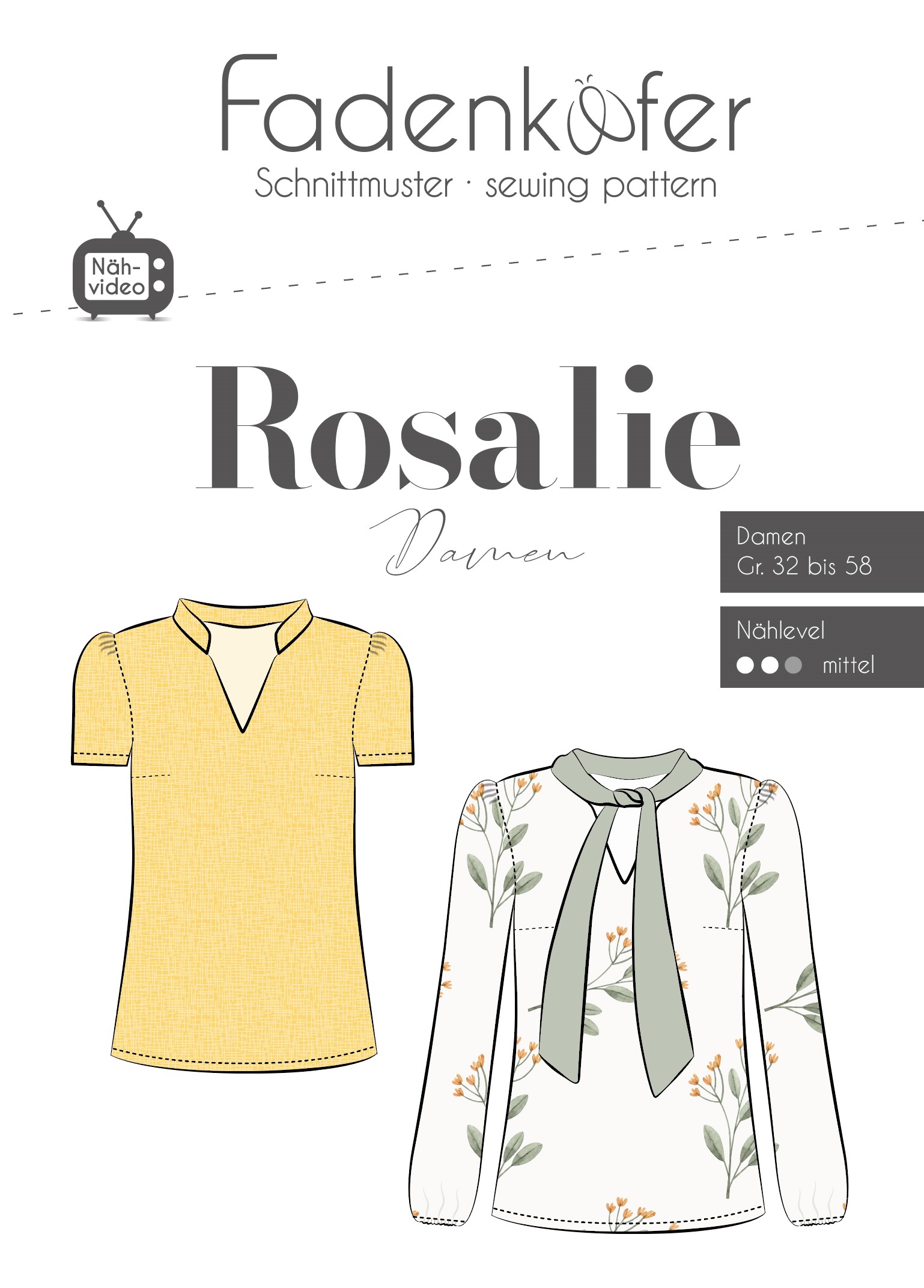 fadenk-fer-papierschnittmuster-schluppenbluse-rosalie-damen-32-58 image 1