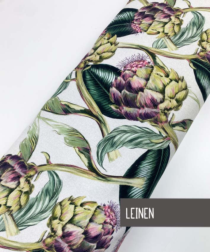 lenipepunkt-artischocke-canvas-taschenstoff-lavendel-baumwolle image 4