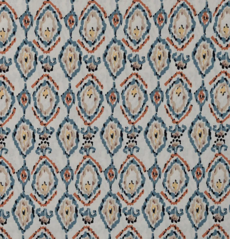 fadenk-fer-blusenstoff-wei-orange-blau-0-5-m-gemustert image 1