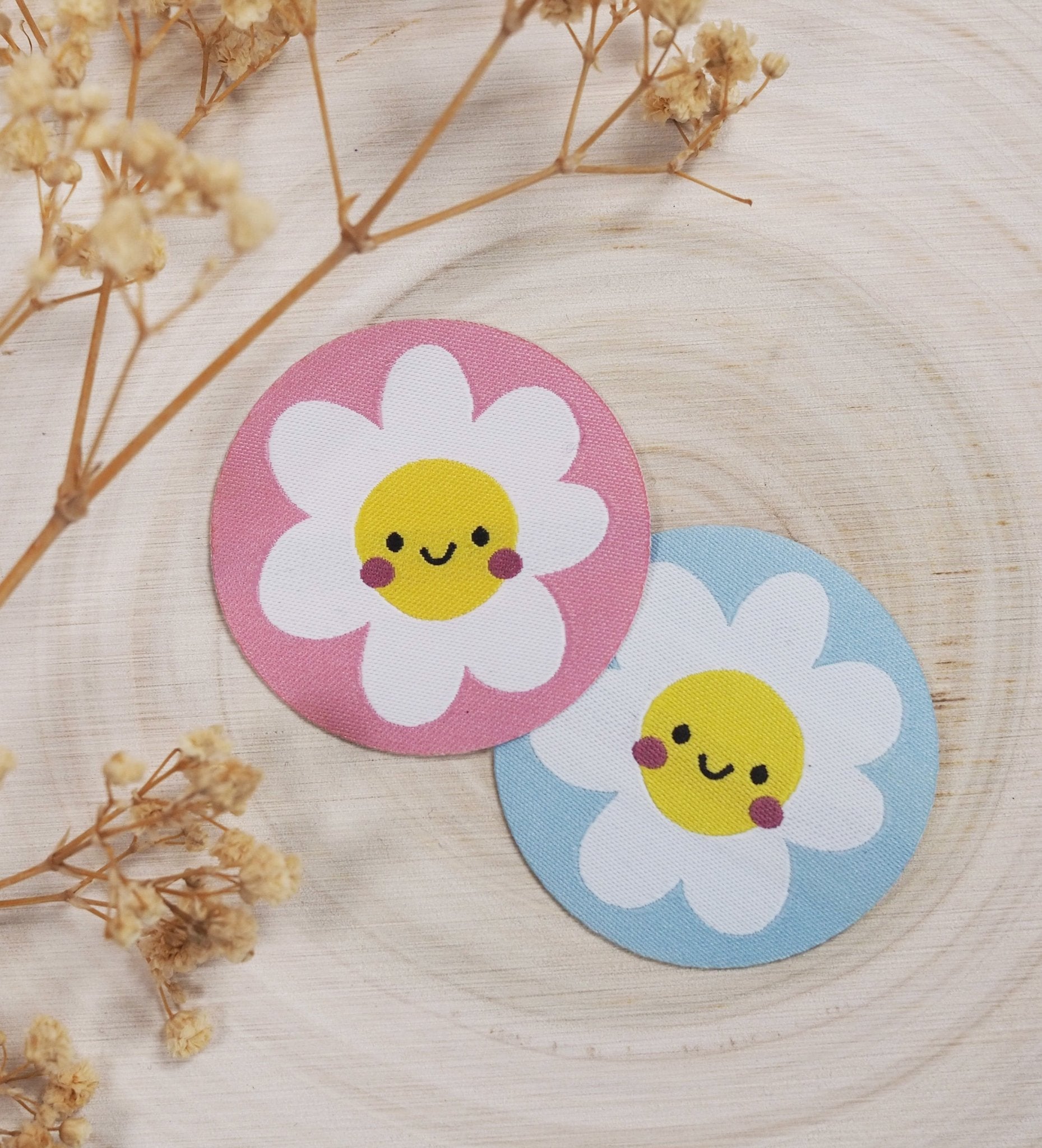 paul-clara-gewebte-patches-blume-patch-aufb-geln-baby-blau image 2