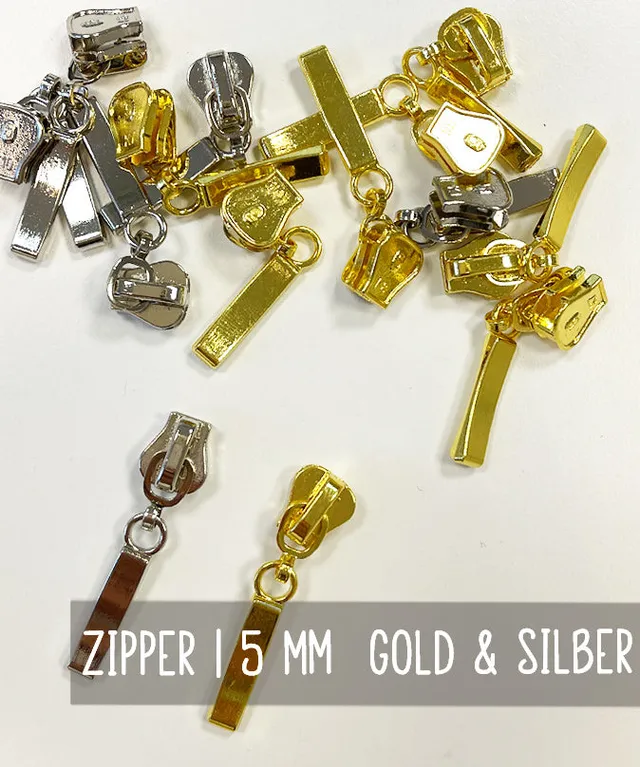 lenipepunkt-kurzwaren-zipper-glam-5-mm-rei-verschluss-gold-silber image 1