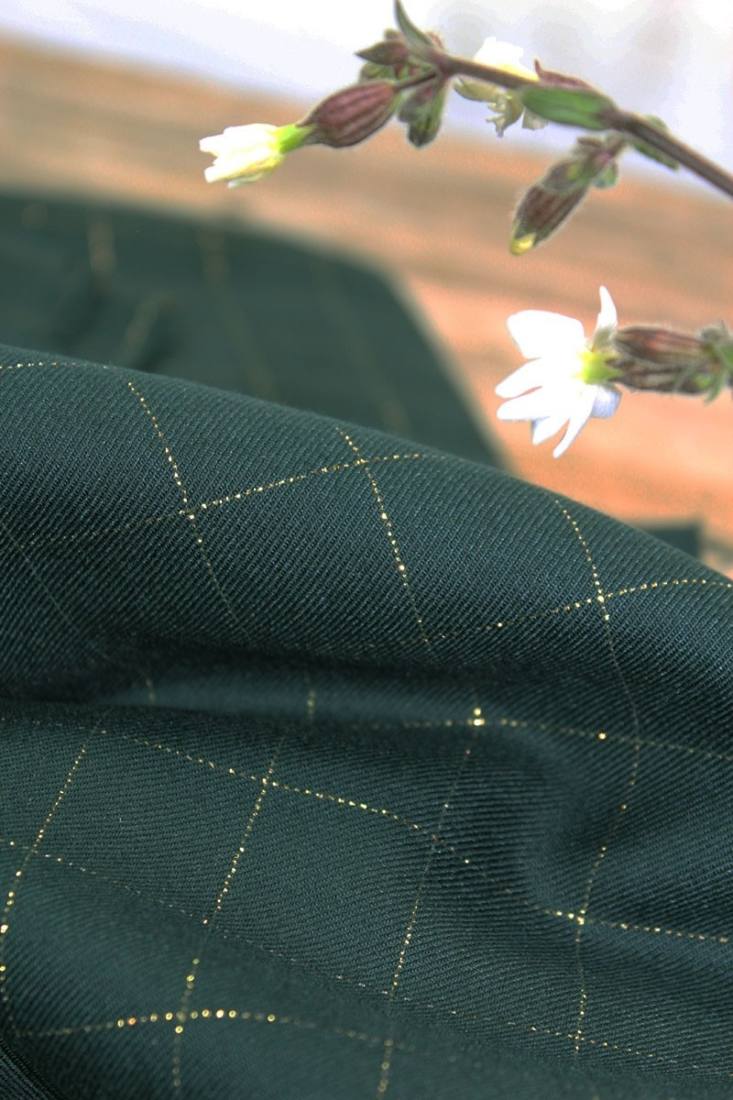 n-hfrosch-stoffe-viskose-twill-glitzer-karo-dunkelgr-n-webstoff image 3