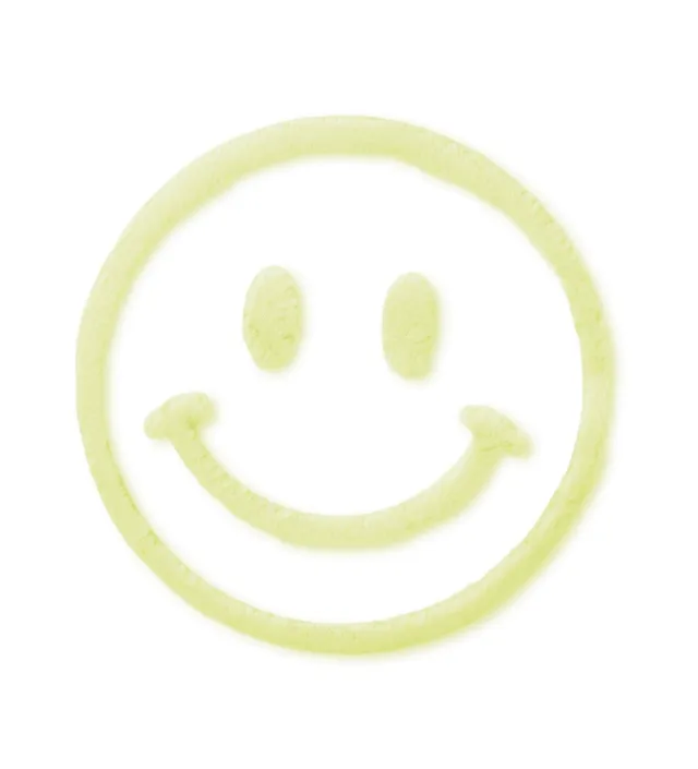paul-clara-teddy-patches-smile-patch-neongelb-7x7cm-iron-on image 1
