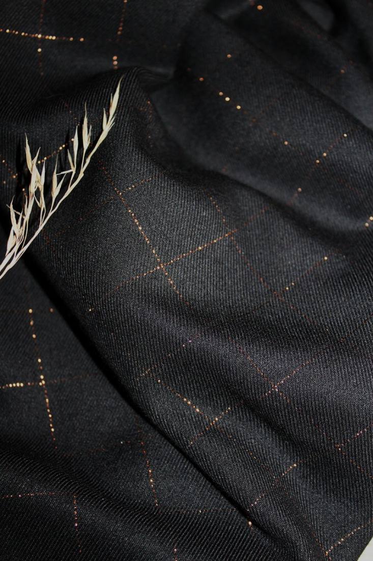 n-hfrosch-glitzer-karo-viskose-twill-schwarz-lurex-stoff image 3