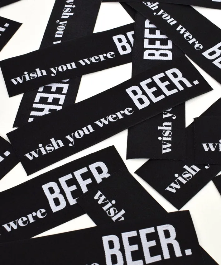 lenipepunkt-wish-you-were-beer-xl-patch-14x3-5-cm-spass image 1