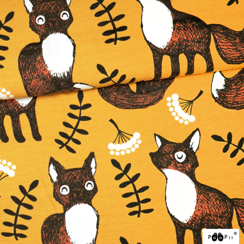 n-hfrosch-bio-jersey-fuchs-nuutti-senfgelb-restst-ck-45-cm image 1