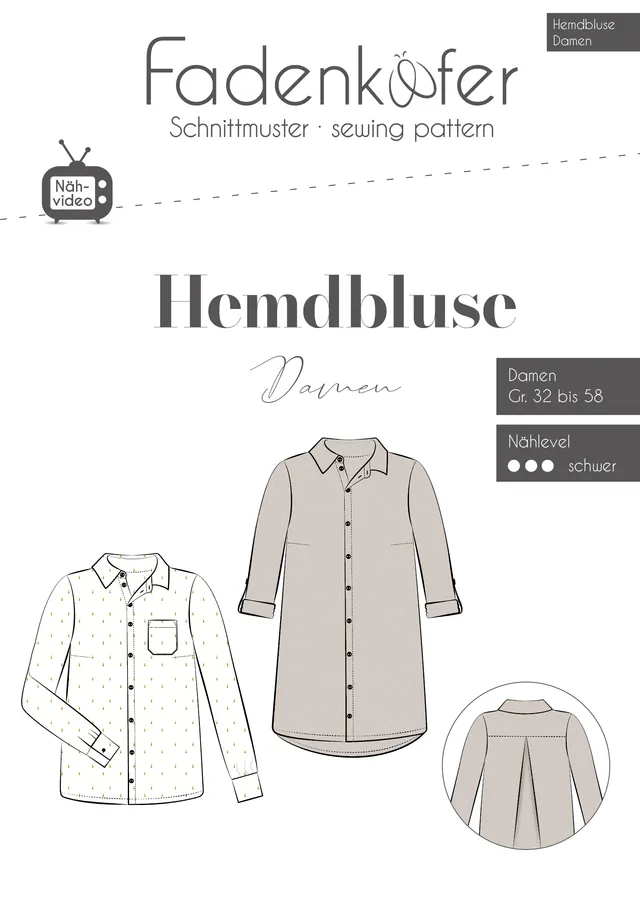 fadenk-fer-hemdbluse-damen-papierschnittmuster-gr-32-58 image 1