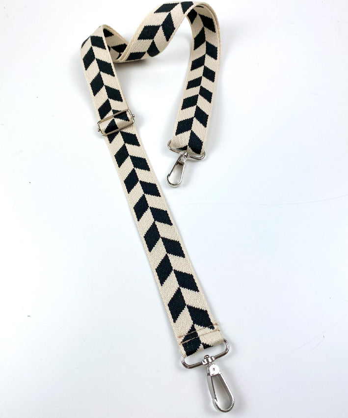 lenipepunkt-kurzwaren-taschengurt-zebra-4-cm-schwarz-natur image 4