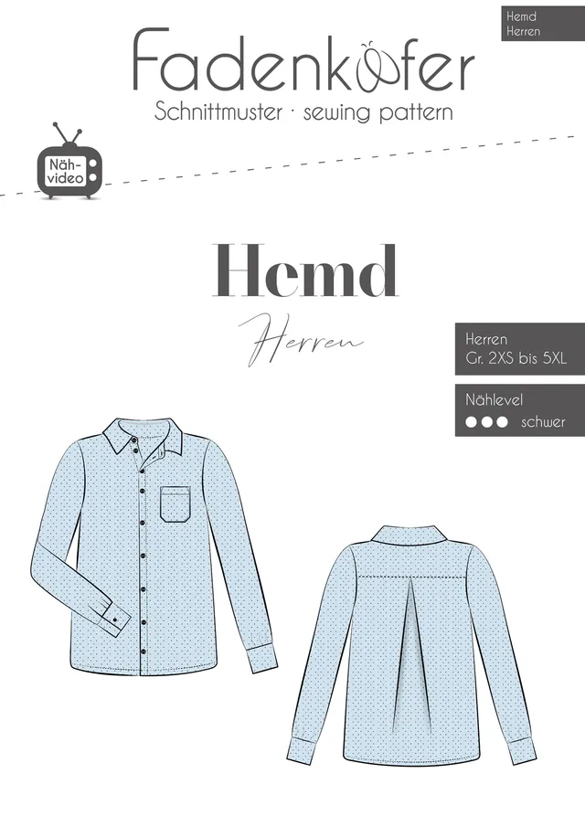 fadenk-fer-papierschnittmuster-hemd-herren-schnittmuster-2xs-5xl image 1