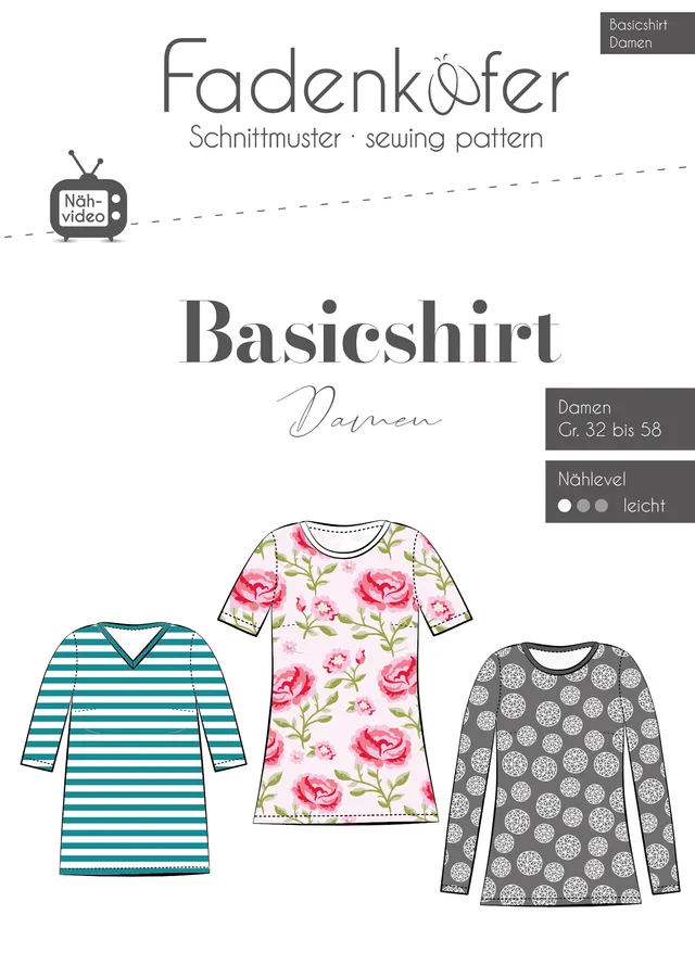 fadenk-fer-basicshirt-damen-papierschnittmuster-jersey-shirt image 1