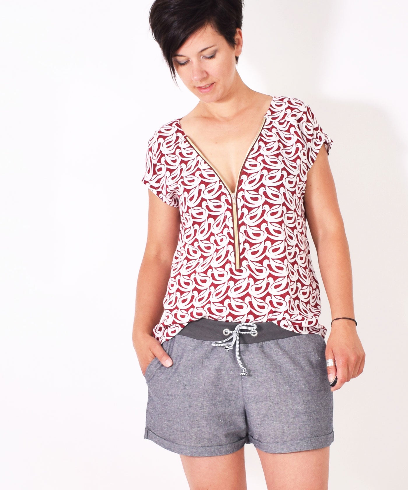 lenipepunkt-schnittmuster-ebook-131-zipper-bluse-gr-32-58-bluse image 1