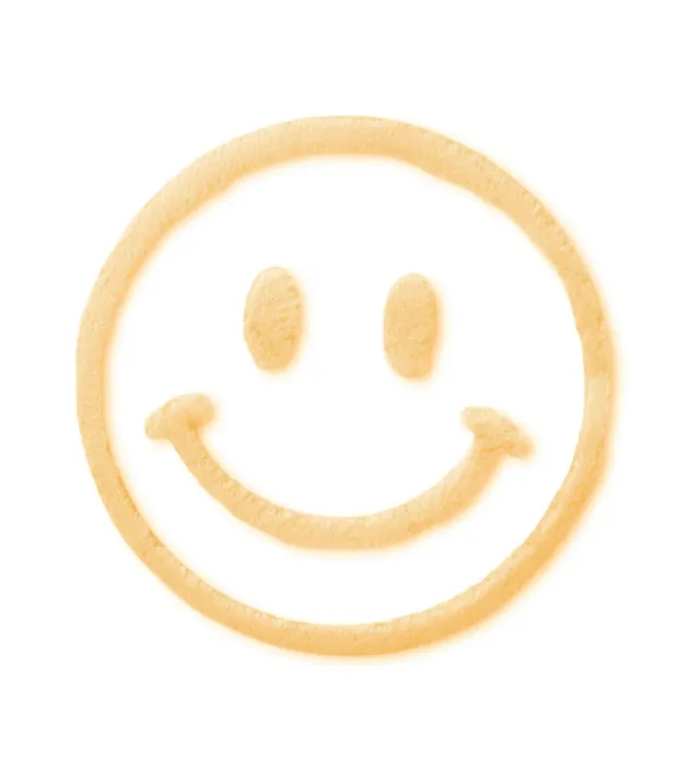 paul-clara-teddy-patches-smile-patch-neonorange-7x7-cm image 1