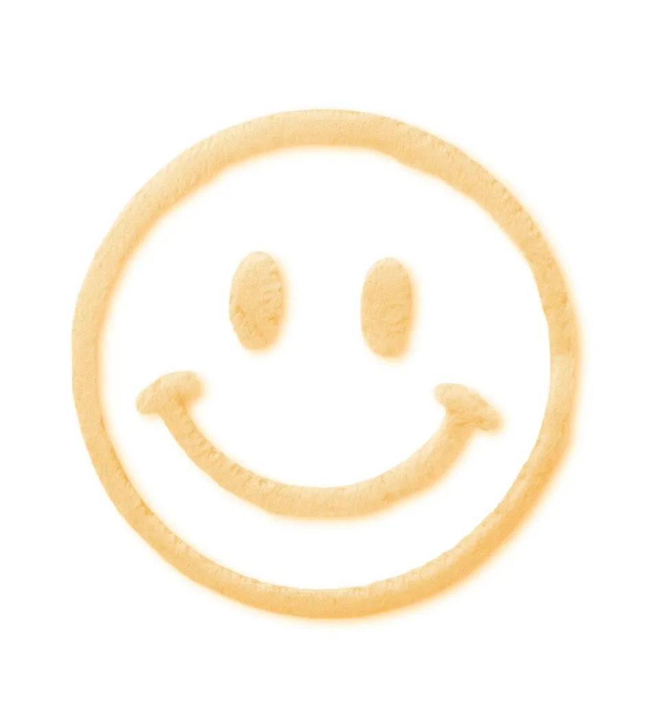paul-clara-teddy-patches-smile-patch-neonorange-7x7-cm image 1
