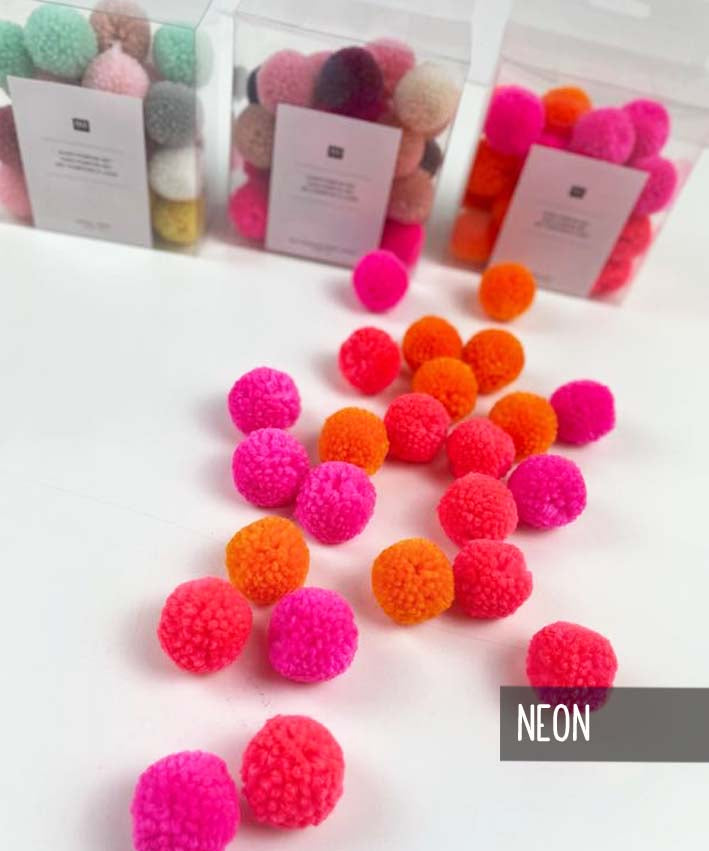 lenipepunkt-kurzwaren-pompon-set-24-st-ck-30mm-neon image 8
