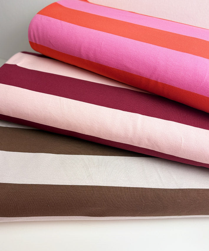 frenchterry-blockstreifen-stoff-baumwolle-pink-sand-rosa image 2