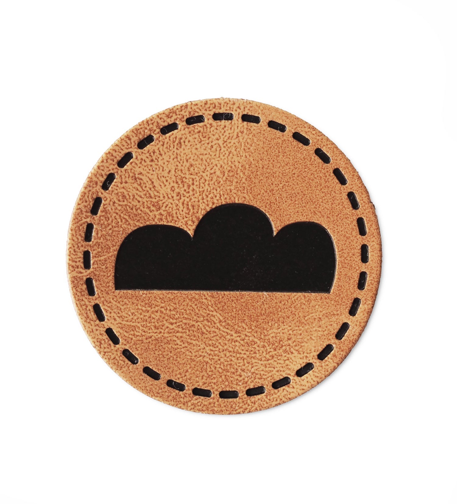 paul-clara-kunstleder-labels-wolke-iron-on-patch-3-5-cm image 1