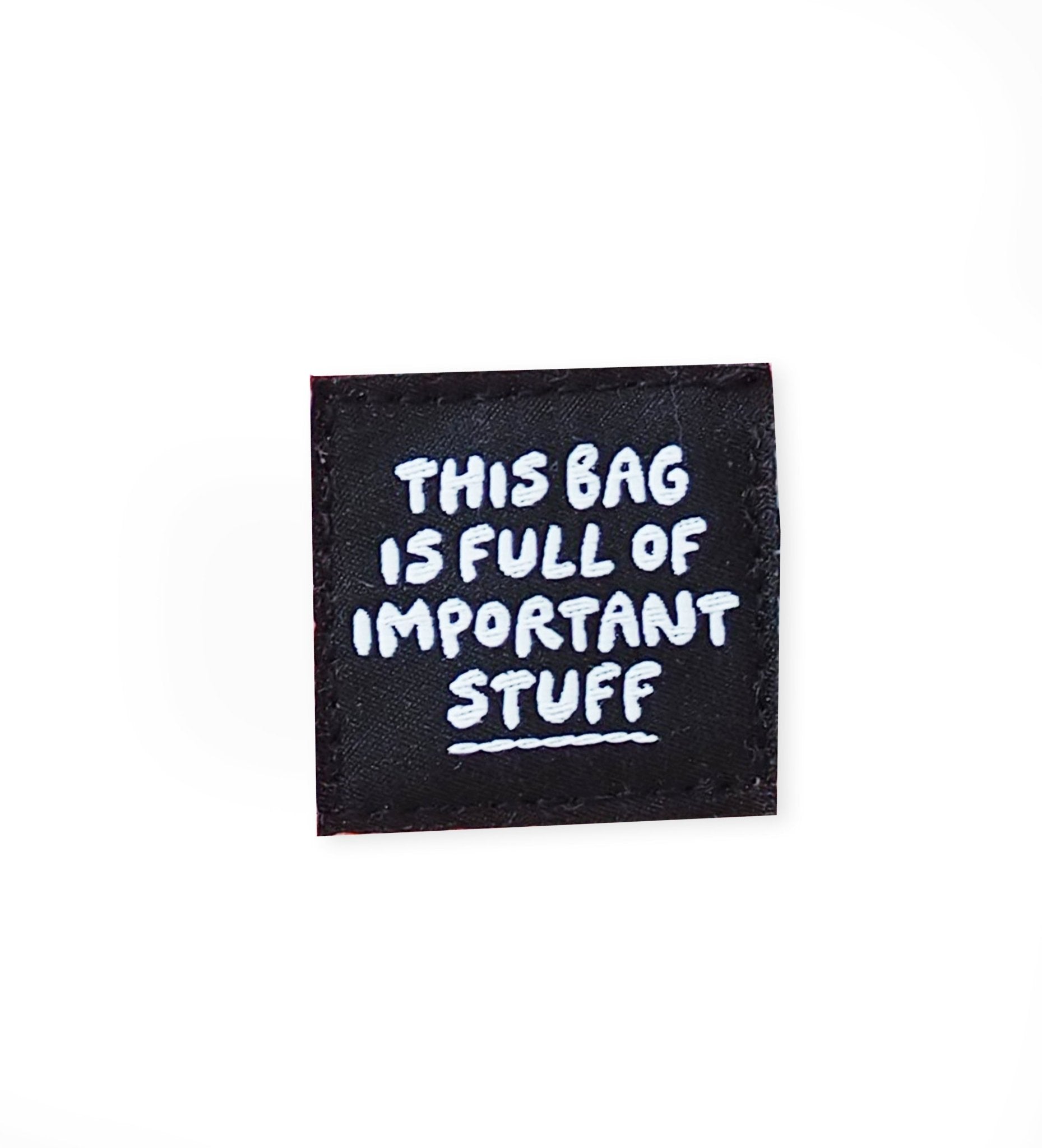 paul-clara-weblabel-this-bag-is-full-of-important-stuff-etikett image 1