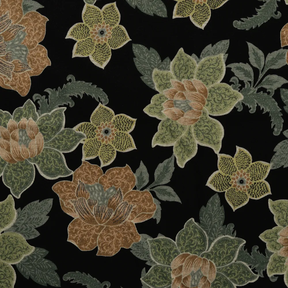 fadenk-fer-flowers-viskosestrick-stoff-schwarz-0-5-m image 1