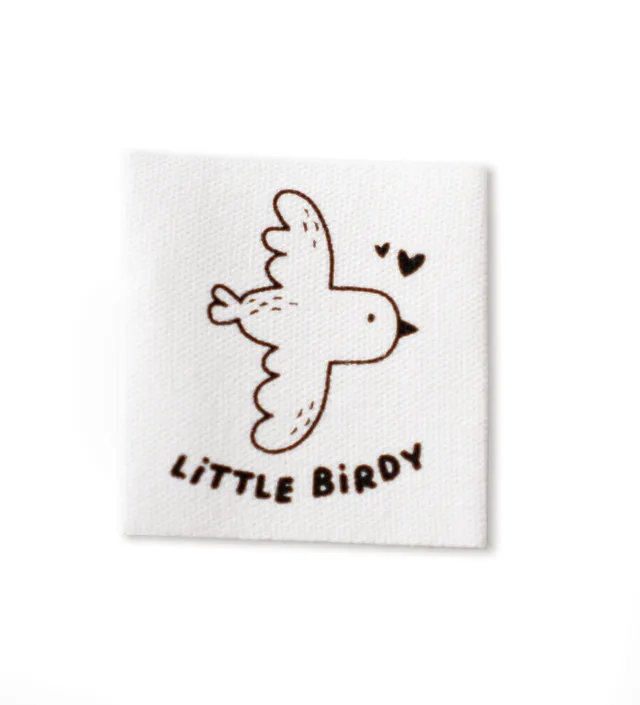 paul-clara-baumwoll-labels-little-birdy-label-4x4-cm image 1