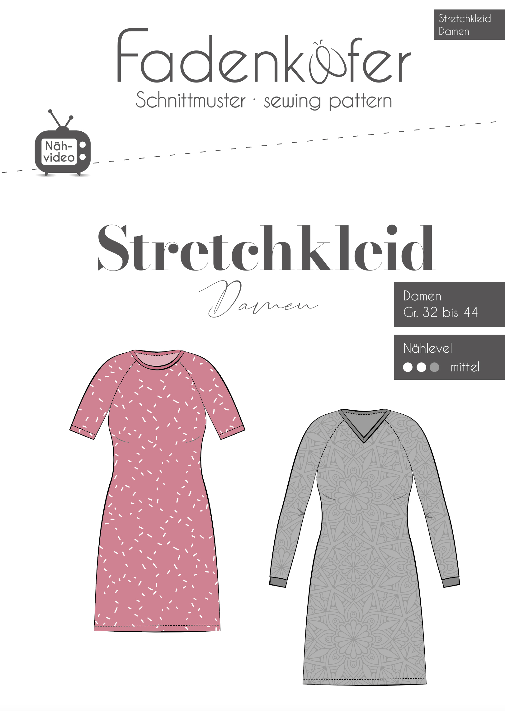 fadenk-fer-stretchkleid-carolin-papierschnittmuster-jerseykleid image 1