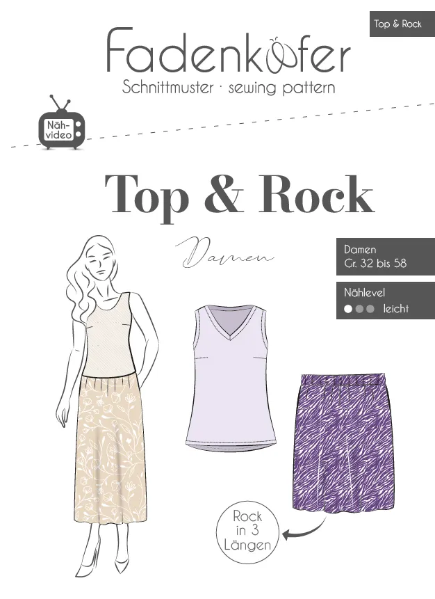 fadenk-fer-top-und-rock-papierschnittmuster-damen-32-58 image 1