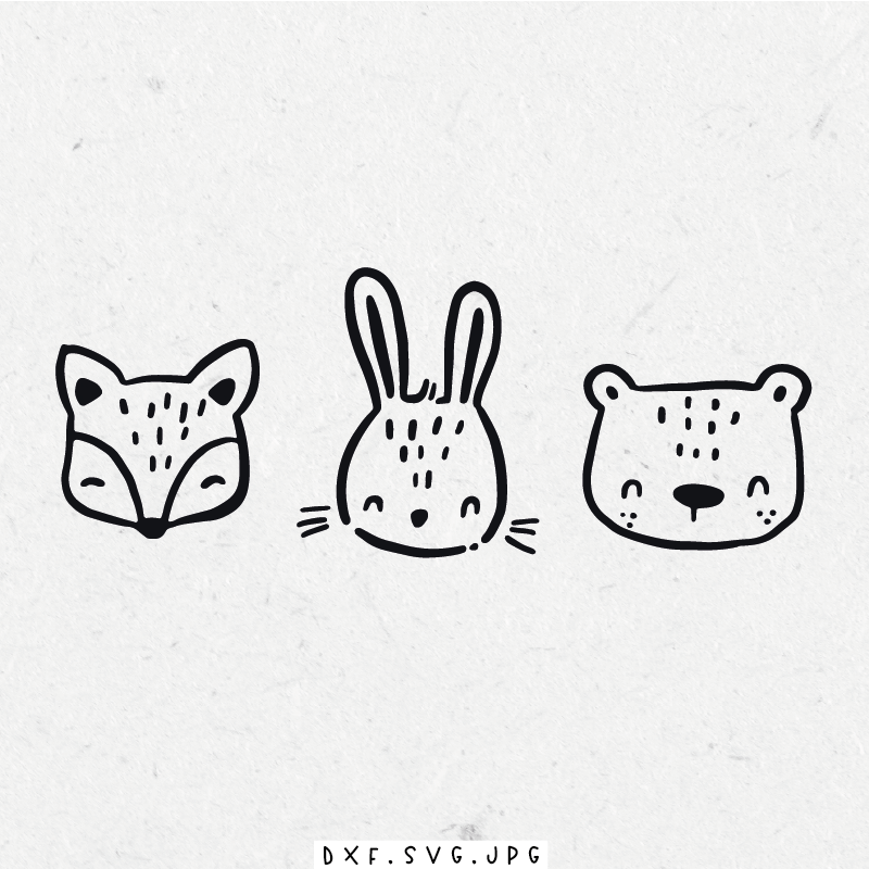 paul-clara-plottdateien-waldtiere-plotterdatei-download-handgezeichnet image 1
