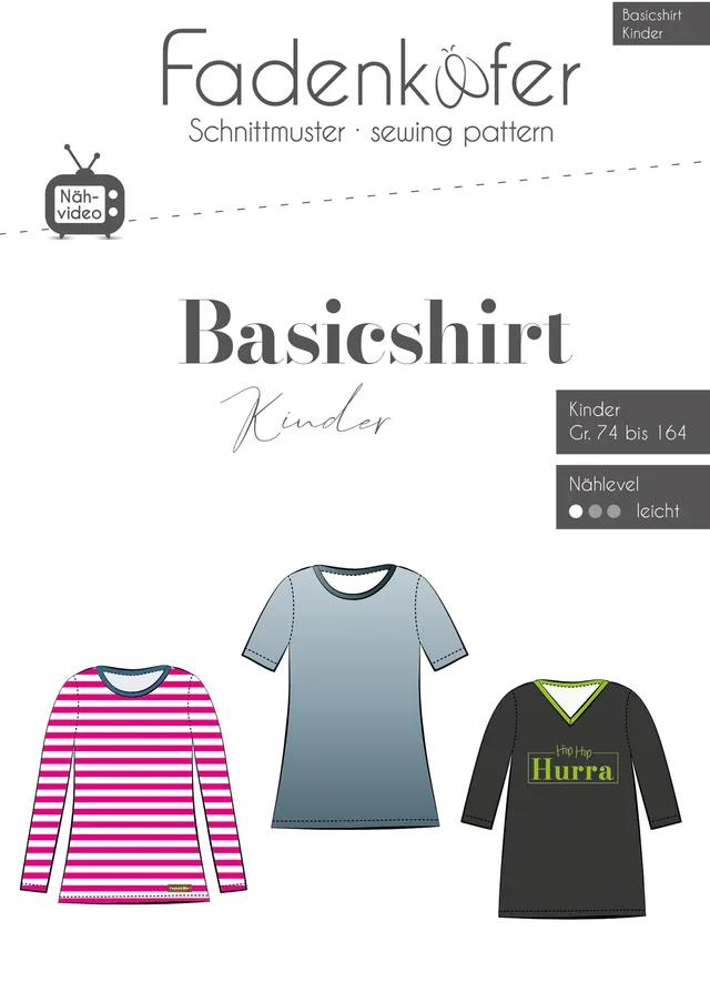 fadenk-fer-basicshirt-kinder-papierschnittmuster-rundhals-v-ausschnitt image 1