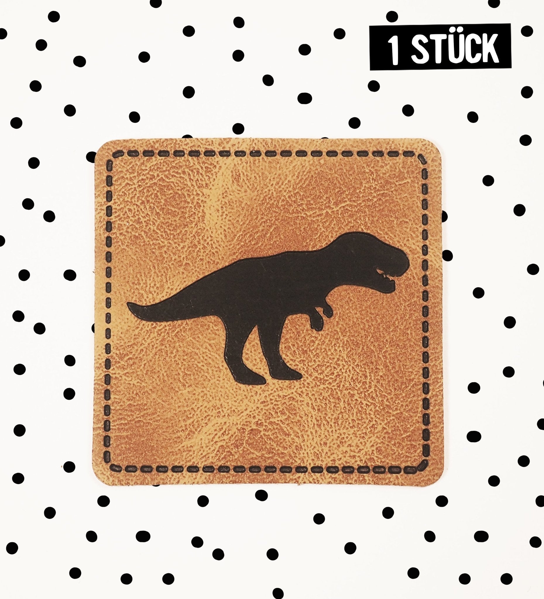 paul-clara-kunstleder-labels-t-rex-label-3x4-cm-iron-on image 1