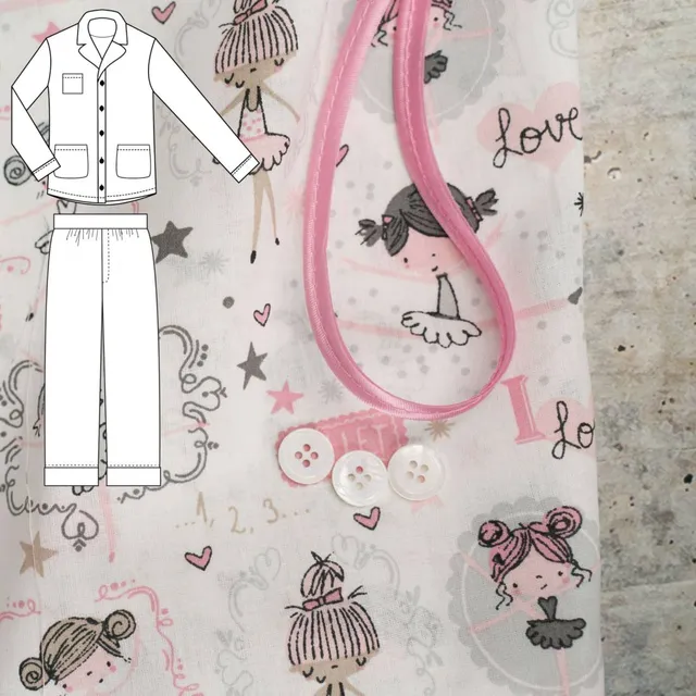 n-hfrosch-tidur-n-hpaket-kids-pyjama-baumwolle-ballerina image 1