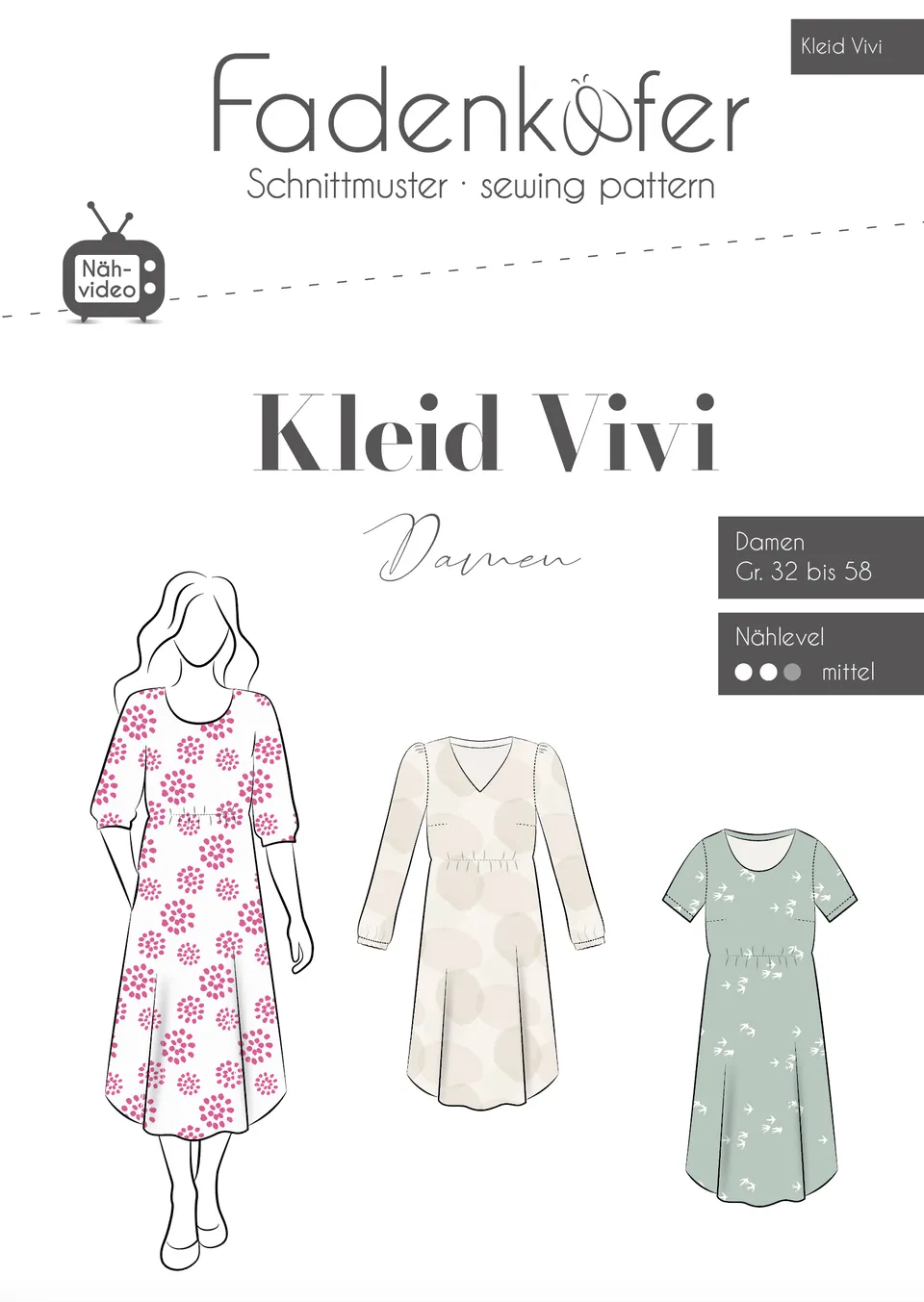 fadenk-fer-kleid-vivi-papierschnittmuster-damen-gr-32-58 image 1