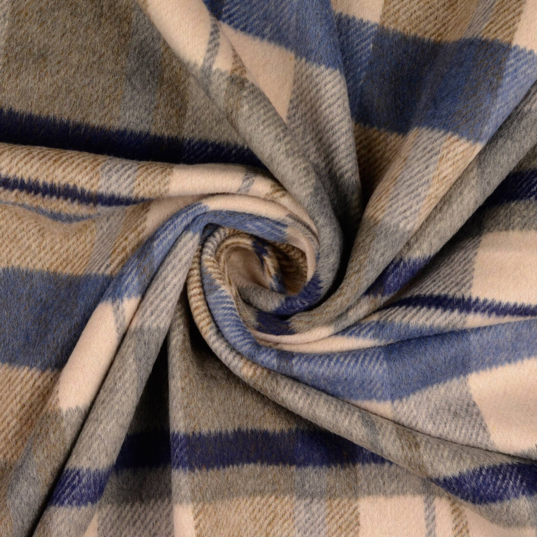 n-hfrosch-mantelflausch-karo-mantelstoff-beige-blau image 2