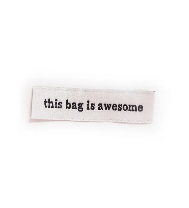 paul-clara-weblabels-this-bag-is-awesome-weblabel-4x1-cm-polyester image 1