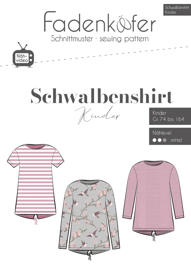 fadenk-fer-schwalbenshirt-papierschnittmuster-kinder-74-164 image 1