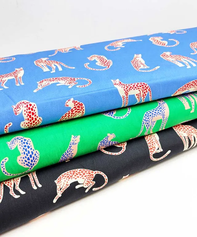lenipepunkt-wild-cats-poplin-baumwollstoff-gr-n-meterware image 1