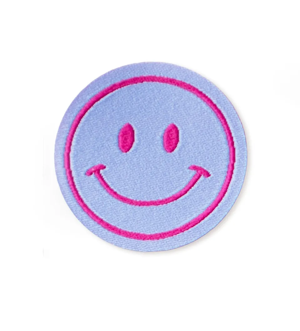 paul-clara-gewebte-patches-smile-b-gelpatch-lavendelblau-pink image 1