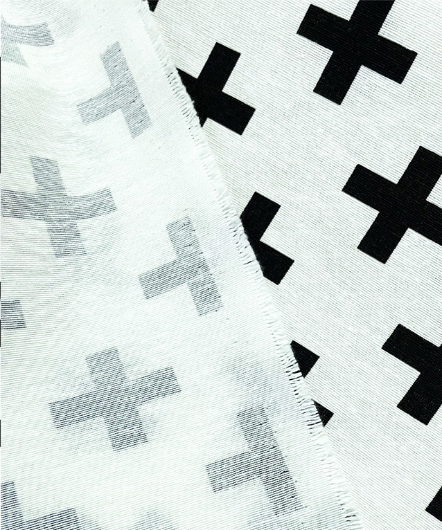 lenipepunkt-canvas-taschenstoff-kreuze-s-w-140-cm-breit image 4