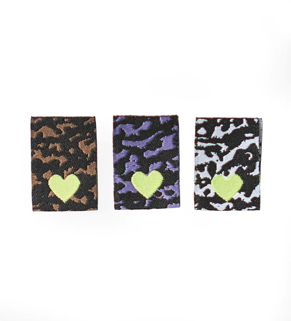 paul-clara-weblabels-herz-leo-label-neongelb-3er-set image 1