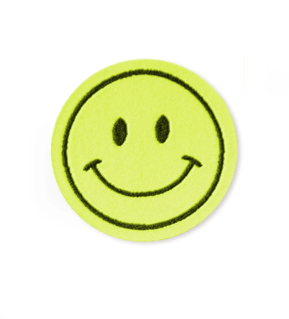 paul-clara-patches-smile-b-gelpatch-neongelb-3x3-cm-iron-on image 1