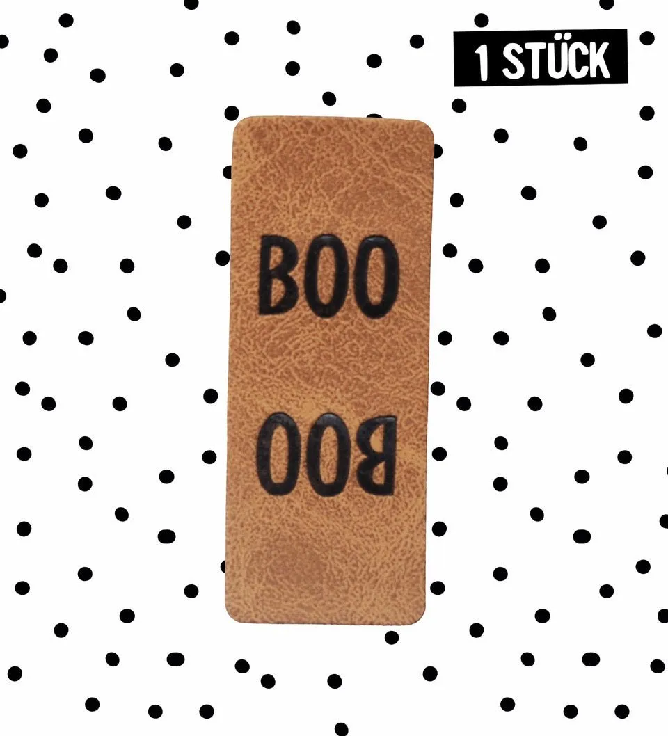 paul-clara-kunstleder-labels-boo-klapplabel-2-x-5-cm image 1