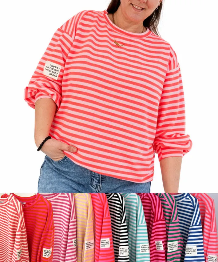 lenipepunkt-streifen-sweater-pullover-schwarz-wei-s-m image 1