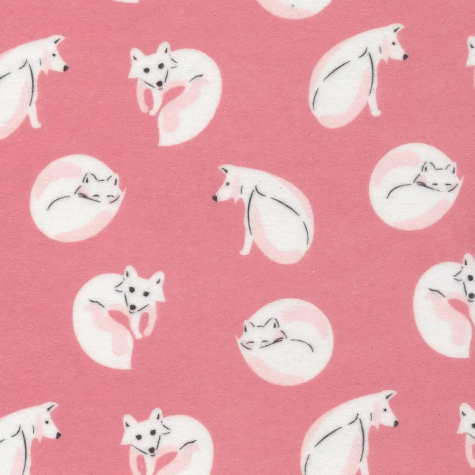 n-hfrosch-stoffe-bio-flanell-polarfuchs-rosa-f-r-pyjamas image 1