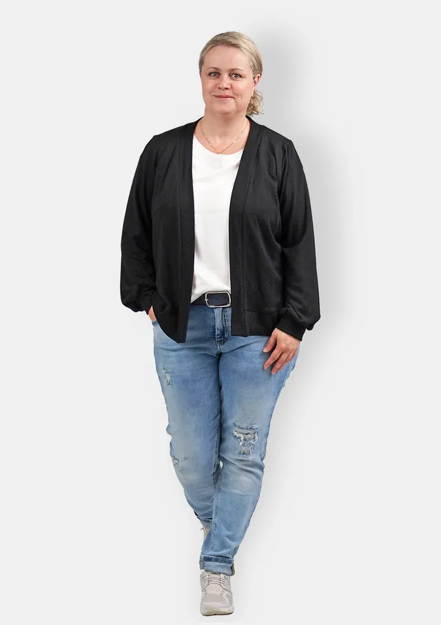 fadenk-fer-karo-strickjacke-schnittmuster-damen-32-58 image 1