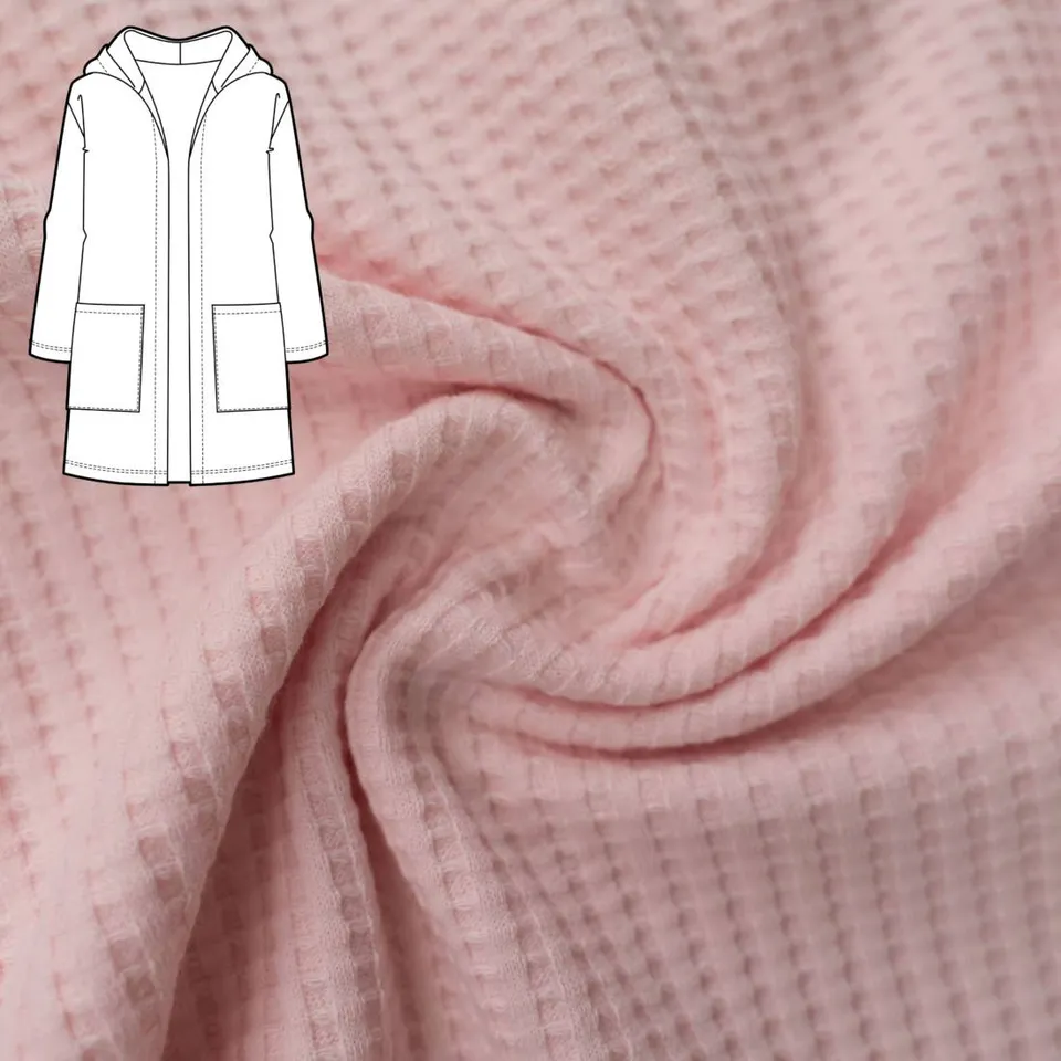n-hfrosch-kardigan-n-hpaket-strickjacke-waffeljersey-rosa image 1